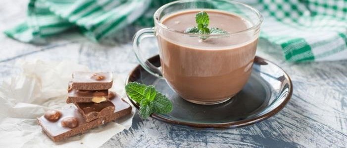 Chocolate caliente con menta