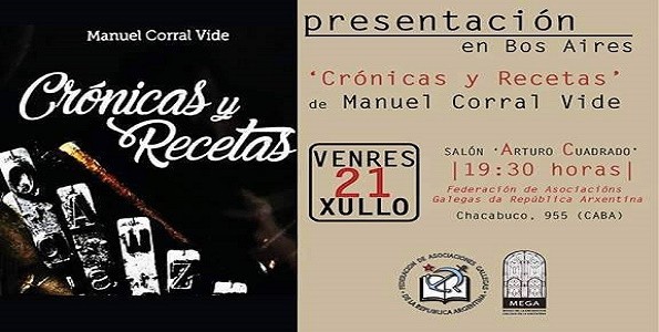 Manuel Corral Vide presenta su libro "Crónicas y recetas"