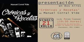 Manuel Corral Vide presenta su libro "Crónicas y recetas"